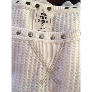 Free People Studded Thermal - XS off white